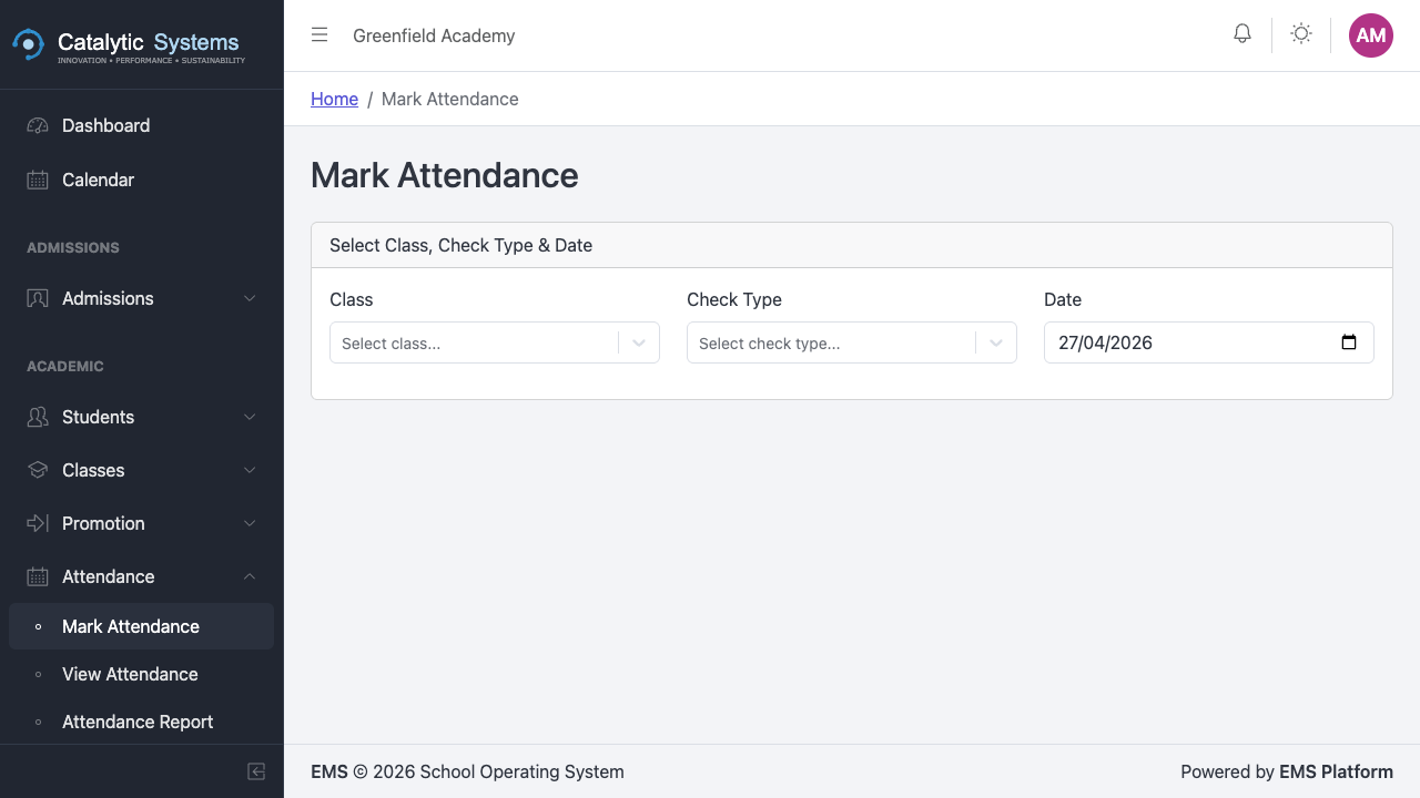 Attendance class list