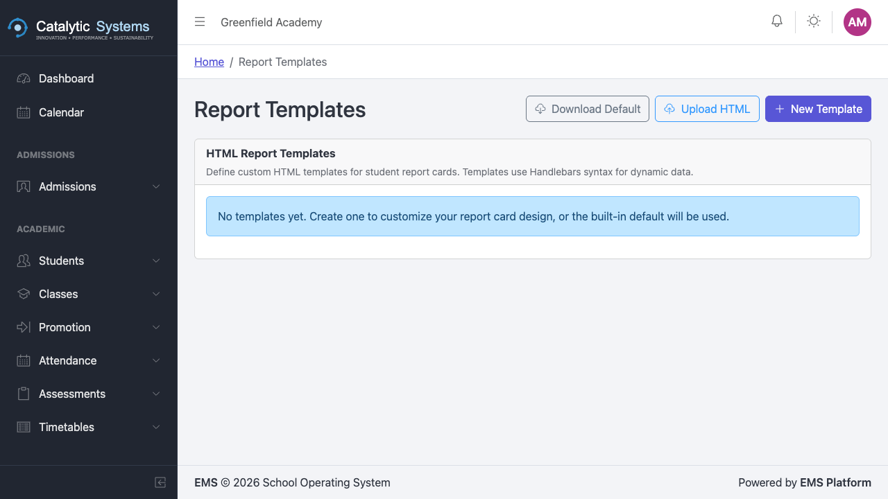 Report templates